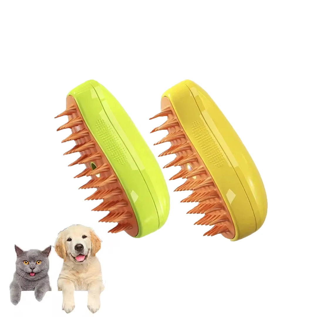 3-in-1 Electric Pet Grooming Tool: Steamy Brush with Sprayer for Shedding and Massage for Cats and Dogs