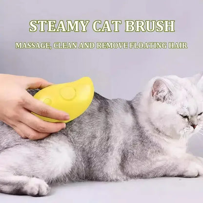3-in-1 Electric Pet Grooming Tool: Steamy Brush with Sprayer for Shedding and Massage for Cats and Dogs