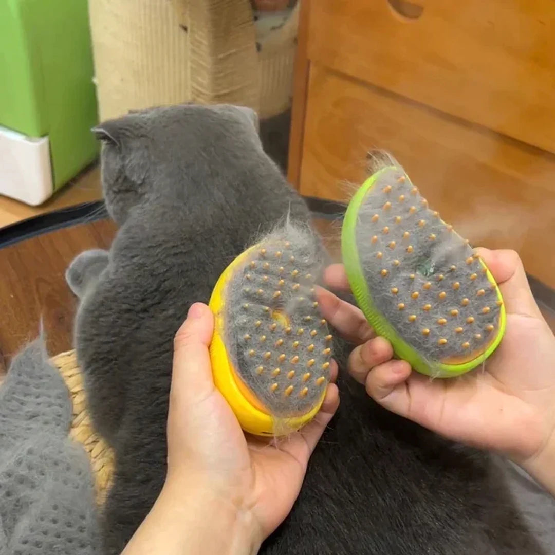 3-in-1 Electric Pet Grooming Tool: Steamy Brush with Sprayer for Shedding and Massage for Cats and Dogs