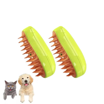 3-in-1 Electric Pet Grooming Tool: Steamy Brush with Sprayer for Shedding and Massage for Cats and Dogs