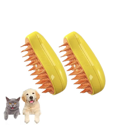 3-in-1 Electric Pet Grooming Tool: Steamy Brush with Sprayer for Shedding and Massage for Cats and Dogs